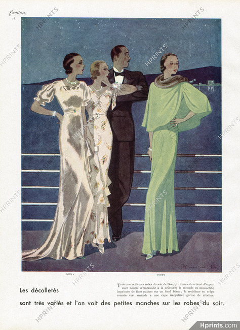 Goupy 1932 Evening Dresses, Pierre Mourgue