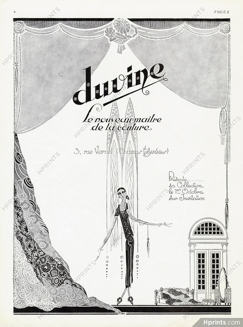 Duvine 1924 Le Nouveau Maître de la couture, New Master of Couture
