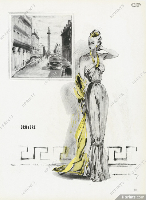 Jacques Demachy 1945 Bruyère, evening gown