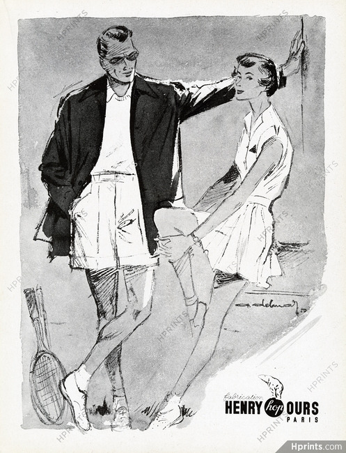 Henry Ours (Sportswear) 1950 Tennis, Alexis Delmar