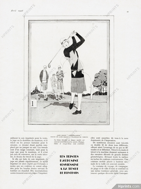 Jane Regny 1928 Golf, Francis