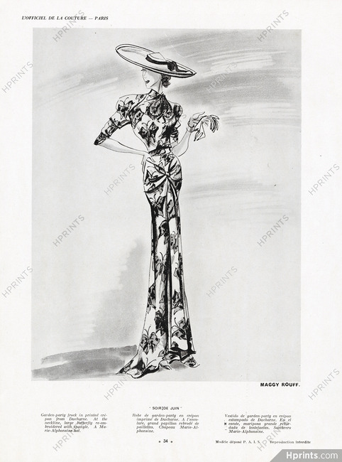 Maggy Rouff 1937 Robe de garden-party, Ducharne, Léon Bénigni
