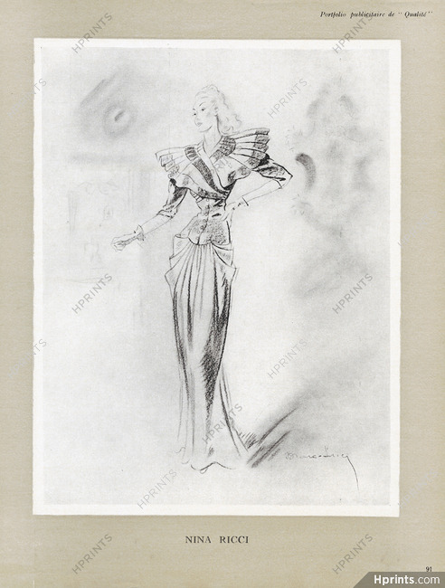 Nina Ricci 1946 Evening Dress, Marc-Luc
