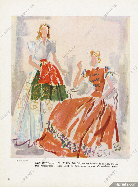 Maggy Rouff 1947 Evening Gown, Reinoso