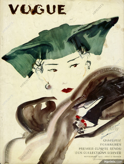 Vogue (Paris) Septembre 1935 René Bouët-Willaumez, Cover only