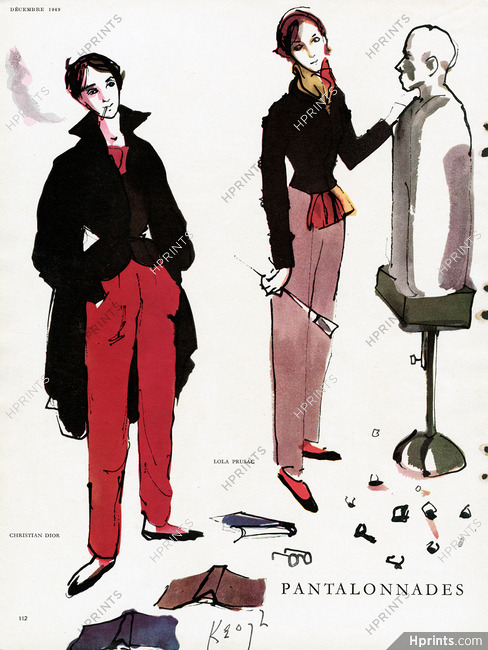 Christian Dior, Lola Prusac 1949 Pantalonnades, Tom Keogh
