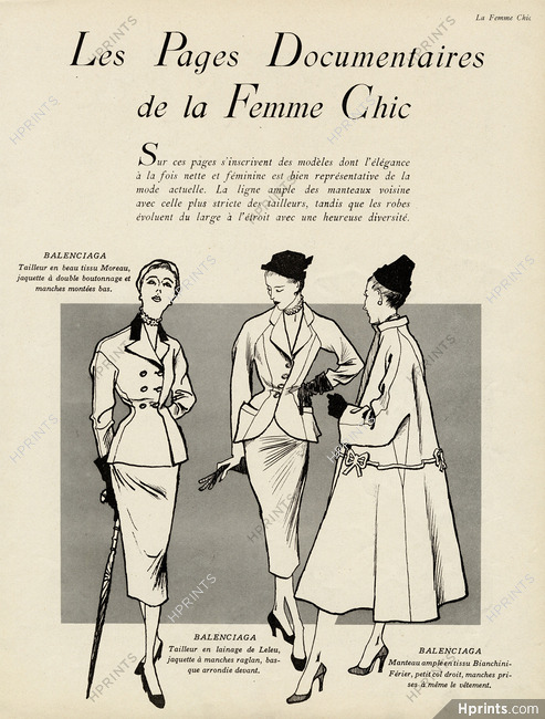 Balenciaga 1951 Moreau, Leleu, Bianchini Férier, Pierre Louchel