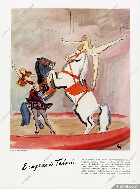 Tabarin Circus 1937 Ecuyères de Tabarin, Eric (Carl Erickson)
