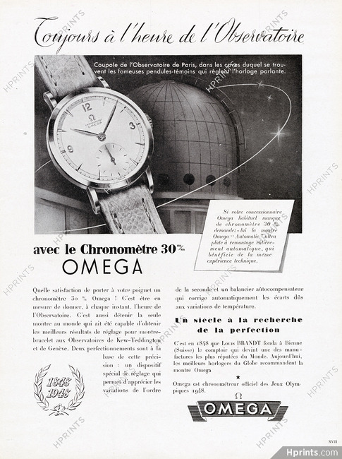 Omega (Watches) 1948 L'Observatoire de Paris