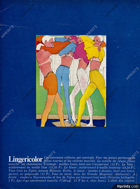 Antonio Lopez 1967 Lingericolor, Stockings Tights, Helanca, Balmoral