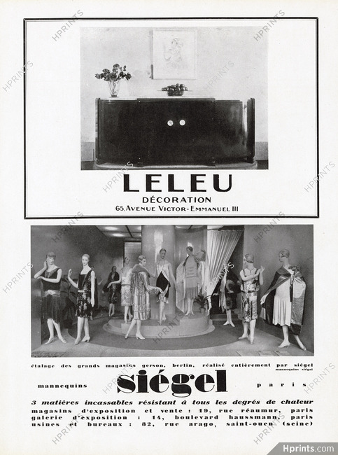 Siégel (Mannequins), Leleu 1928