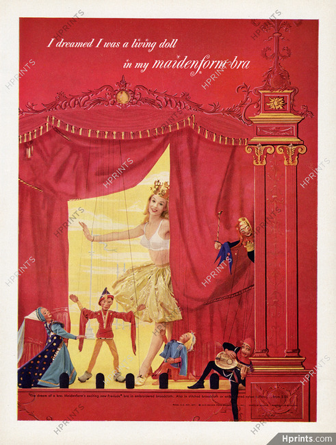 Maidenform (Lingerie) 1954 Bra, Living Doll, Puppets, Photo Avedon