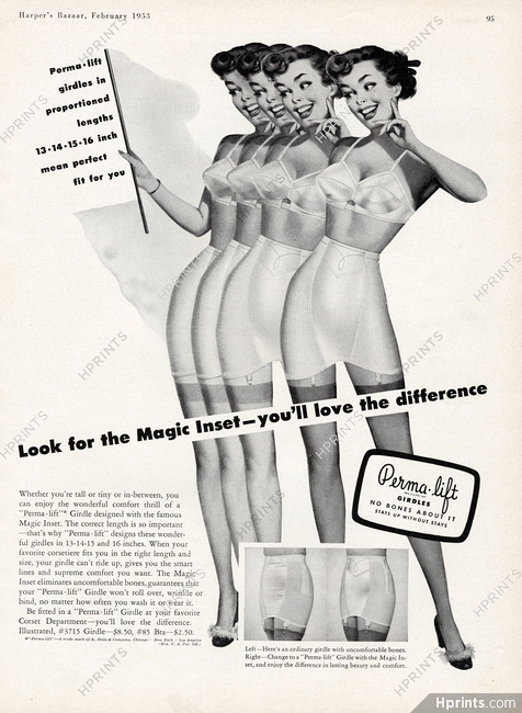 1965 Perma-Lift Magic Oval Pantie Girdle & Bra photo nude color