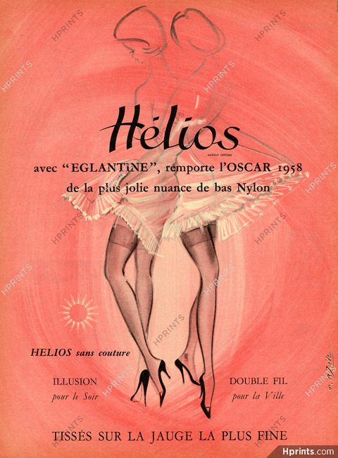 Hélios (Stockings) 1958 Eglantine, Roger Blonde (marginless version)
