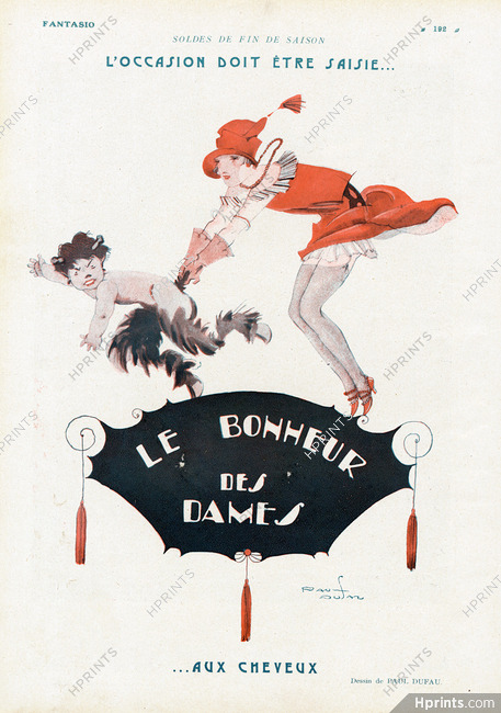 Paul Dufau 1925 Le Bonheur des Dames, Faun