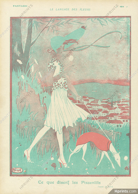 Nive 1919 Le Langage des Fleurs Greyhound