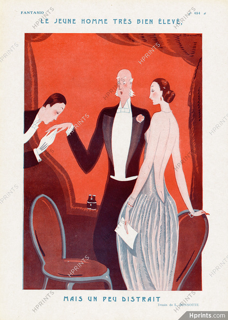 Leon Bonnotte 1924 Evening Gown Elegant Parisienne Opera House