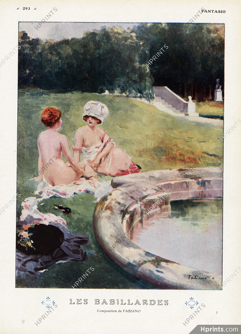 Fabiano 1911 "Les Babillardes" Nude