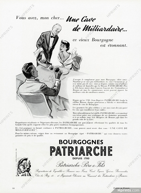 Patriarche Bourgogne (Wine) 1954 Jeandot