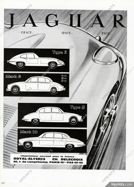Jaguar 1964 Type E, Mark 2, Type S, Mark 10