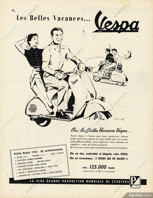 Vespa (Motorcycles) 1955 Bill Wirts