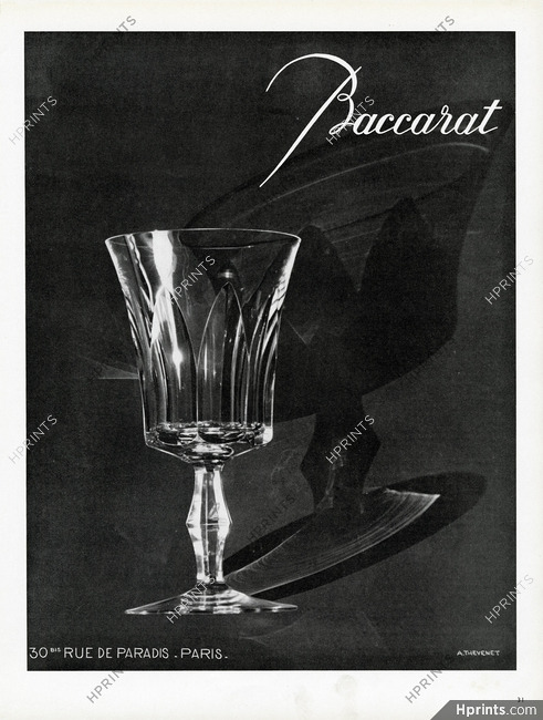 Baccarat (Crystal Glass) 1954 Photo André Thévenet