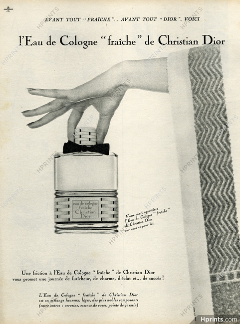 Christian Dior (Perfumes) 1958 Eau de Cologne Fraîche, Photo J.P Ronzel