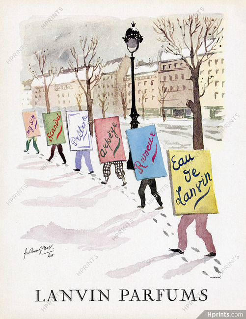 Lanvin (Perfumes) 1952 Snow, Arpège, Eau de Lanvin, My Sin, Scandal, Pretexte, Rumeur, Guillaume Gillet