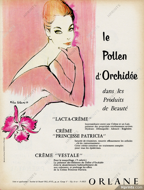 Orlane (Cosmetics) 1961 Pollen d'Orchidée, Pierre Simon