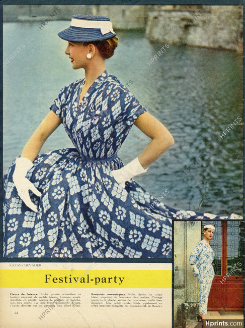 Christian Dior 1953 Summer Dress, Photo Kazan-Chevalier