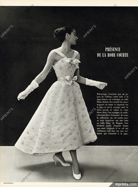 Balenciaga 1954 Robe Courte, Photo Pottier