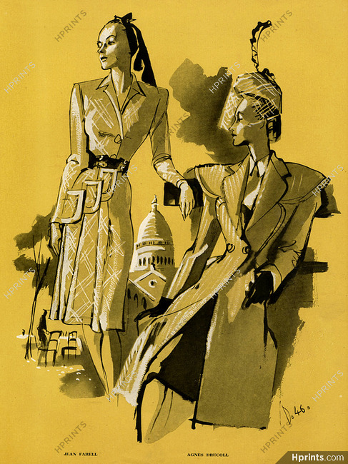 Delfau 1946 Farell & Agnès-Drecoll