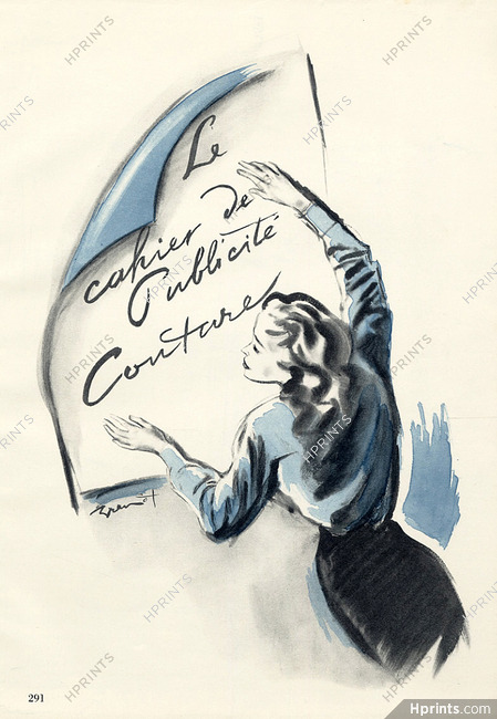 Brénot 1945 ''Le Cahier de Publicité Couture''