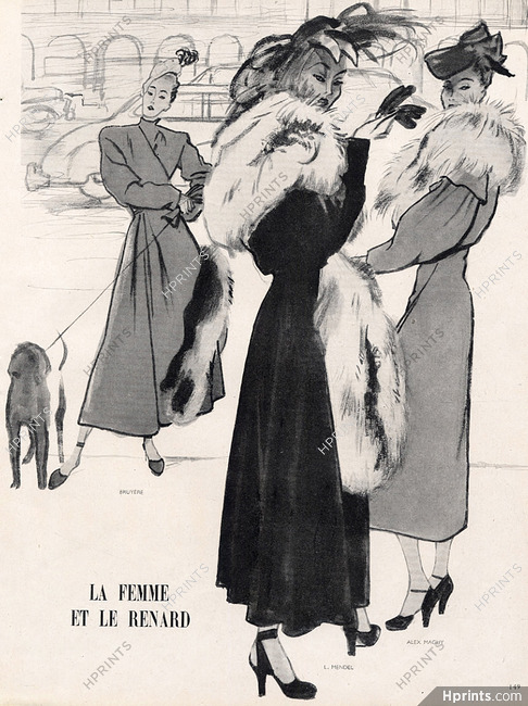 Mourgue 1946 Fox fur, Bruyère, Mendel & Alex Maguy