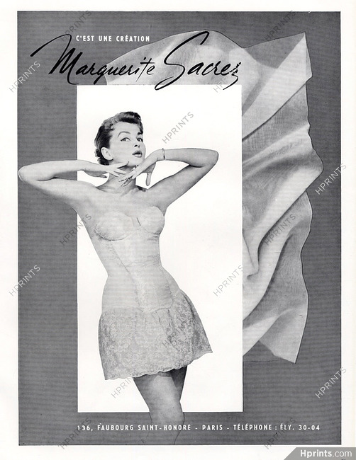 Marguerite Sacrez 1955 Girdle, Corselette