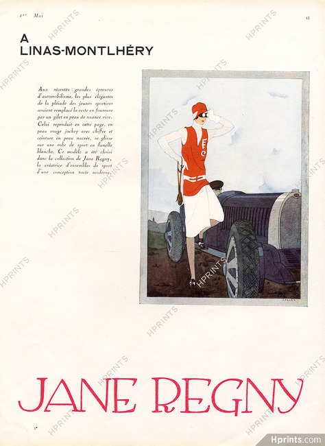 Jane Regny 1927 Sport Fashion, Linas-Montlhéry, Jean Pagès