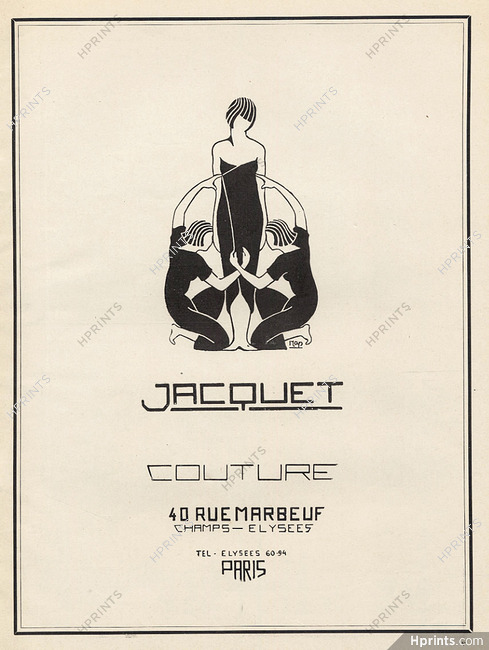 Jacquet (Couture) 1927 40 rue Marbeuf, Paris