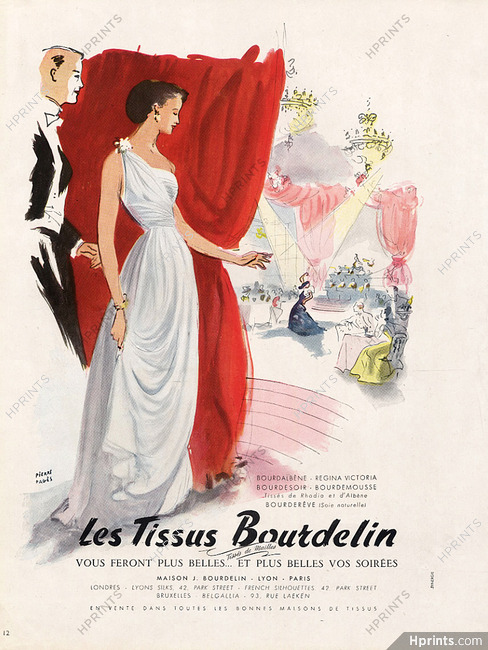 Bourdelin (Textile) 1948 Evening Dress, Pierre Pagès