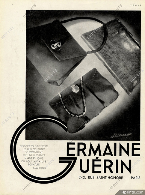 Germaine Guerin (Handbags) 1931 Texte Paul Reboux
