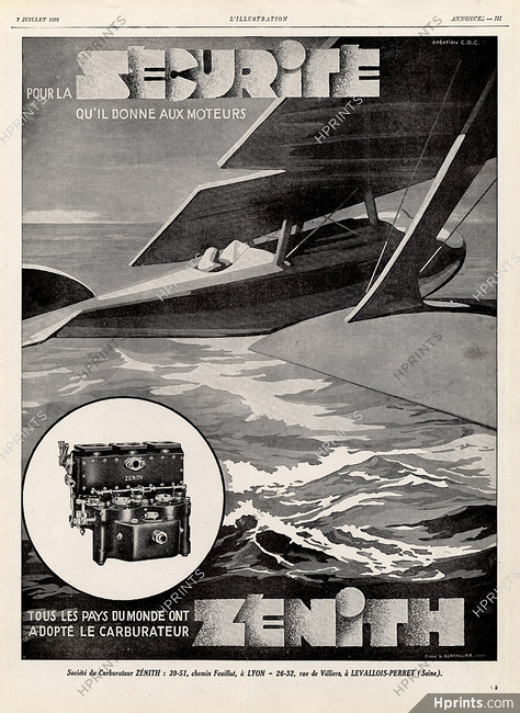 Zenith (Carburetors) 1926 Airplane