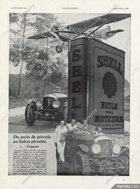 Shell 1930 Maurice Farman (Airplane) & Bentley, Barnato-Kidston
