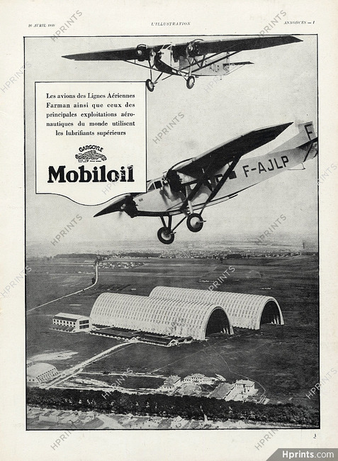 Mobiloil 1930 Orly Hangars (Freyssinet) Airplane