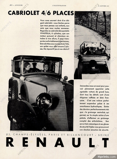 Renault 1930 Vivastella Cabriolet