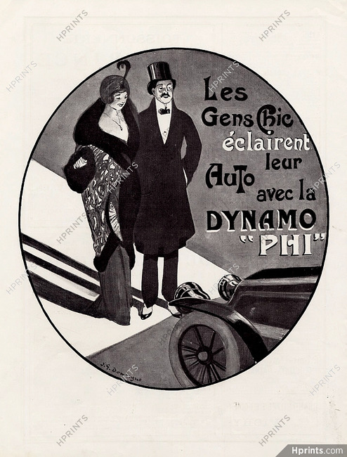 Phi (Dynamo) 1913 J.G Domergue, Elegant Parisienne