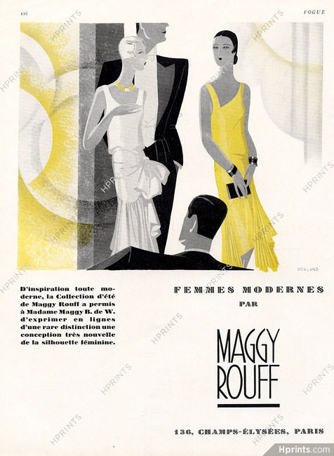 Maggy Rouff 1929 "Femmes Modernes", Maggy B. de Wagner, Evening Gown, Art Deco
