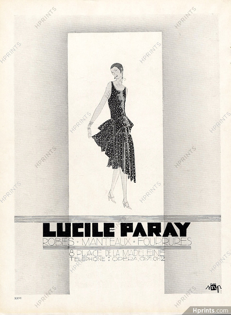 Lucile Paray 1924 Robes, Manteaux, Fourrures