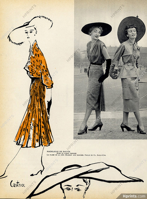 Madeleine de Rauch 1950 Castner, Fashion Illustration