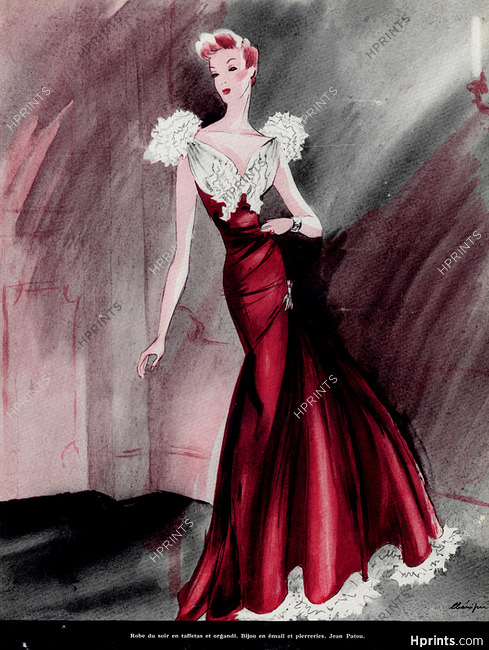 Jean Patou 1941 Bénigni, Evening Gown