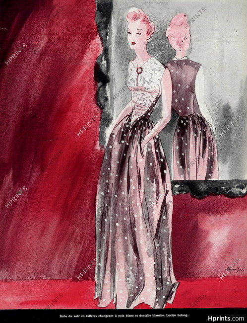Lucien Lelong 1941 Bénigni, Evening Gown