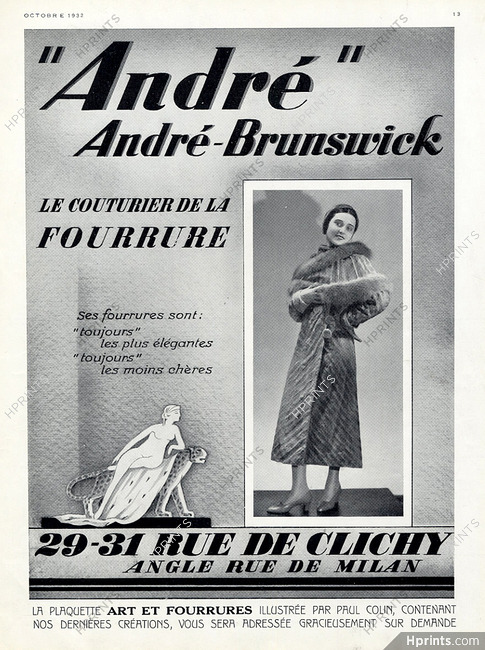 André Brunswick (Furs) 1932